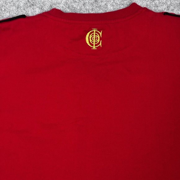 COOGI Embroidered Red Black Velour Short Sleeve Shirt Mens Size 2XL Vintage - Picture 11 of 15